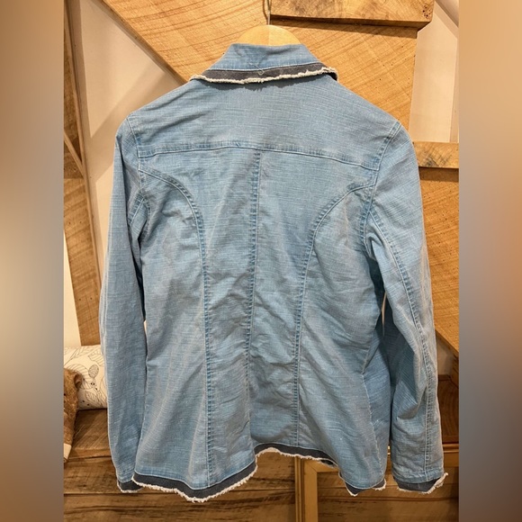 Z. Cavaricci Women’s Distressed Blue Blazer - Picture 2 of 4